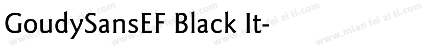GoudySansEF Black It字体转换